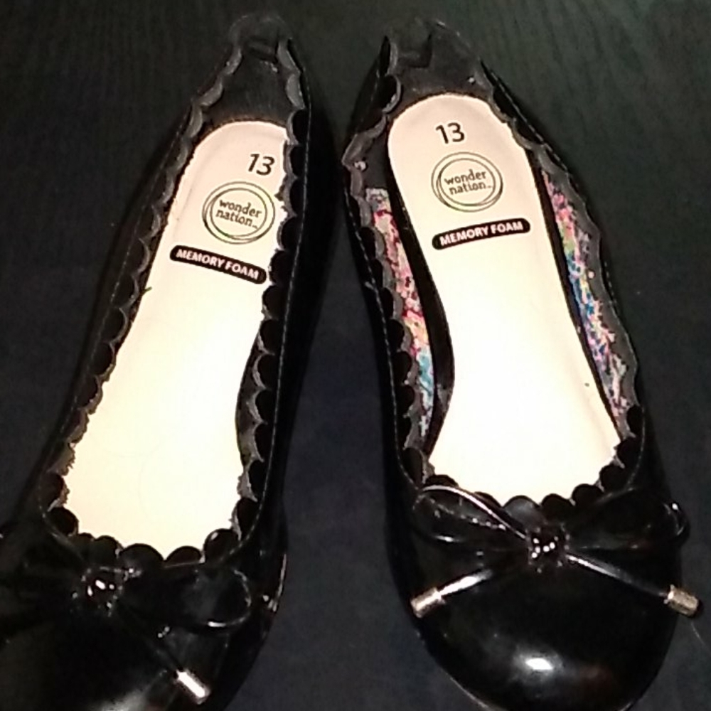 Black high heel kids shoes